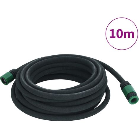 Manguera porosa para jardín caucho negro 16 mm 10 m vidaXL