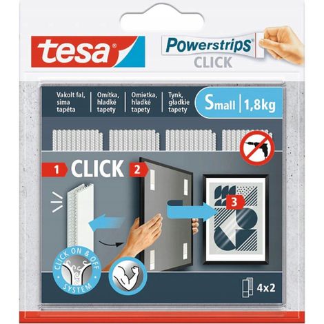 Tesa Powerstrips bandes adhésives blanches 60 x 20 mm (1/2)