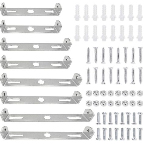 8 Pièces Ensemble de Supports de Montage pour Plafonnier, 4 Tailles Support de Plafonnier Support de Lampe pour Plafond, 80/90/100/110 mm Fixation de Plafonnier avec Vis pour Base de Lampe Murale de B (1/5)