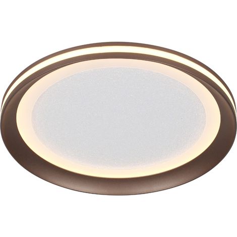 Plafonnier rond moderne café/blanc LED 18W Italux Artizo