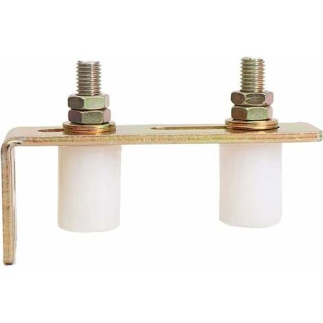 Guide de glissière Guide de poteau Post Rouleaux à double rouleau de nylon réglable L Support de poteau arrière pour portes coulissantes(14.56cm) (1/4)