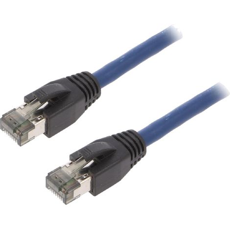 Cable reseau RJ45 male S-FTP Cat 8.1 bleu- 2m