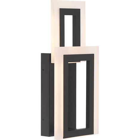 Applique moderna geometrica nera LED 20W Inizio Quintiesse (1/5)