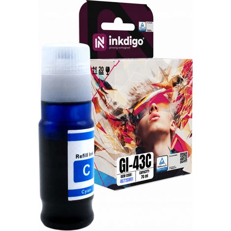 Inkdigo GI43C Tinte, kompatibel mit Canon Pixma G540 und G640, TÜV-zertifiziert (1/5)