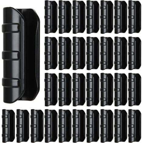 Lot de 50 clips de serre en ABS noir, adaptés aux colliers de serrage de tuyaux de serre, aux filets d'ombrage et aux abris de jardin (1/4)