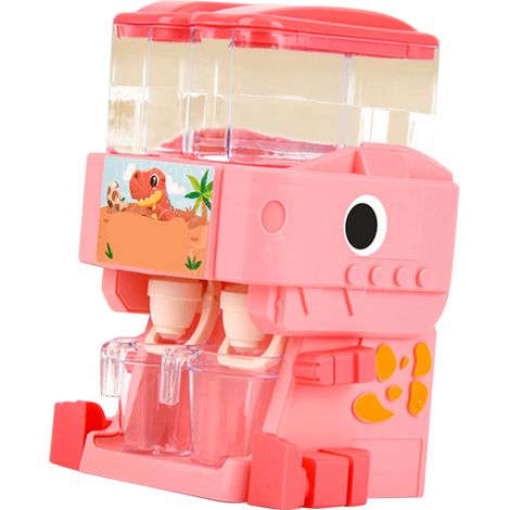 Petit distributeur d'eau jouet en forme de dinosaure, sûr et mignon, rose. Fontaine à eau pour enfants. (1/4)