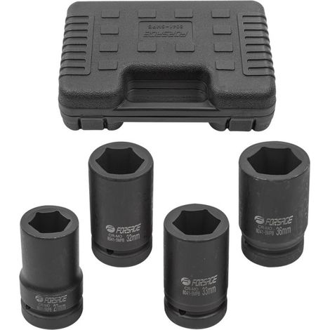 Juego de llaves de impacto de 1" (27-36 mm) y 6 puntas (1/4)