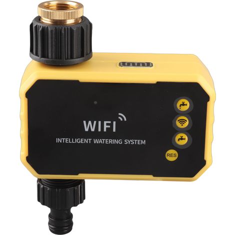 Ortviai Minuterie d'arrosage WiFi solaire avec capteur de pluie pour tuyau de jardin – Contrôleur d'irrigation automatique (1/5)