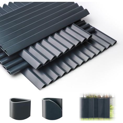 Lot de 40 clips de fixation en PVC pour bandes brise-vue - Clips de fixation - Brise-vue / protection contre le vent - Pour panneaux de jardin à double fil (1/5)