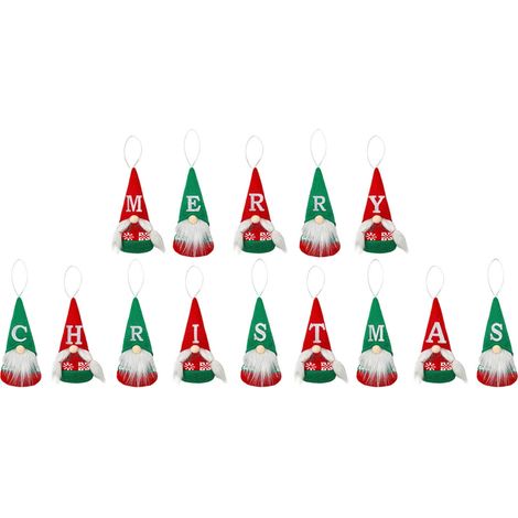 Gnome De Noël - Ensemble De Lettres « Merry Christmas » - Décoration Festive Pour Arbre De Noël Et Intérieur - Lot De 1 (1/5)