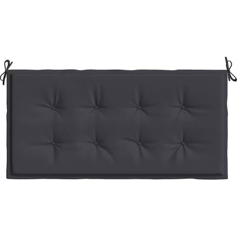 Coussin de banc de jardin 120 x 50 cm, tissu Oxford résistant à l'eau, dessous antidérapant, coussin d'assise confortable pour intérieur et extérieur, noir (1/5)
