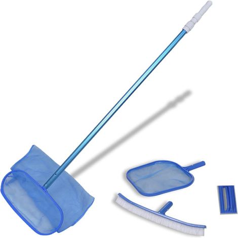 Conjunto De Limpieza De Piscina - Cepillo 2 Recojehojas 1 Mango vidaXL (1/2)