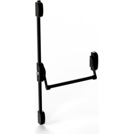 Serrure antipanique MODULO barre 1150 mm 2 et 3 points latéraux coupe-feu noir - ANTIPANIC