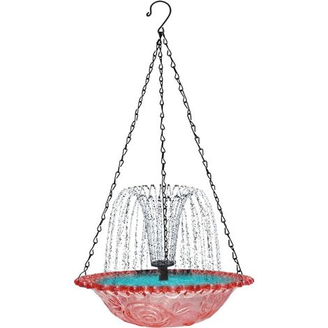 Fontaine solaire décorative profonde pour oiseaux avec pompe solaire balustrades, piliers de terrasse et autres animaux (1/5)