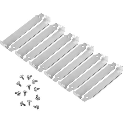 12 Pièces Plaque D'obturation pour Boîtier PC en Fer Argenté, Design à Rabat Fixation à Boucle, Facile à Utiliser et Résistante la Déformation pour Protection Anti-poussière (1/5)