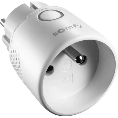 Somfy Enchufe inteligente blanco diseño compacto y elegante