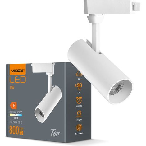 Faretto a binario a LED bianco Videx TOR da 10W (1/5)