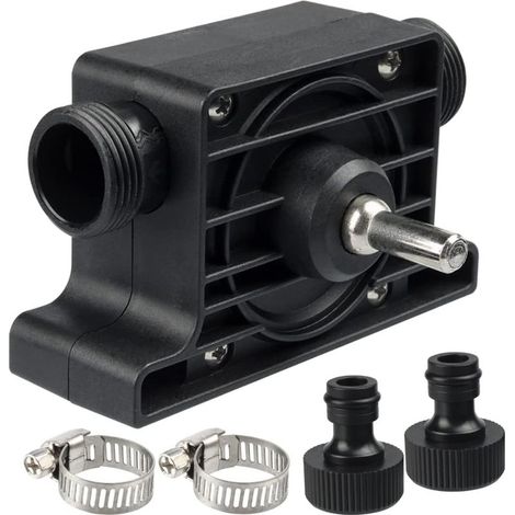 Pompe à Eau et Huile pour Perceuse, Mini Pompe Portable d'entraînement de Perceuse Électrique, Pompe de Vidange Miniature sur Perceuse à Haut Débit pour Aquarium Étang Jardin Domestique (1/5)
