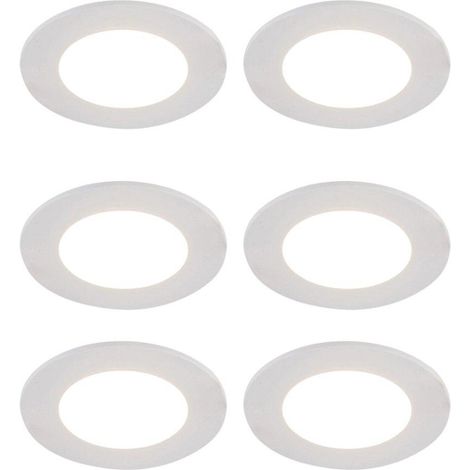 QAZQA Blanca Spot encastré - set de 6 - 9x9cm - LED incl. - 3 niveaux de gradation - IP44 - blanc mat (1/5)