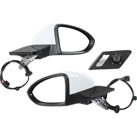Paire de rétroviseurs électriques pliants + jeu d'interrupteurs 5GG 857 502A, adaptés pour Mk7/Mk7.5/R 2013 – 2020 (1/5)