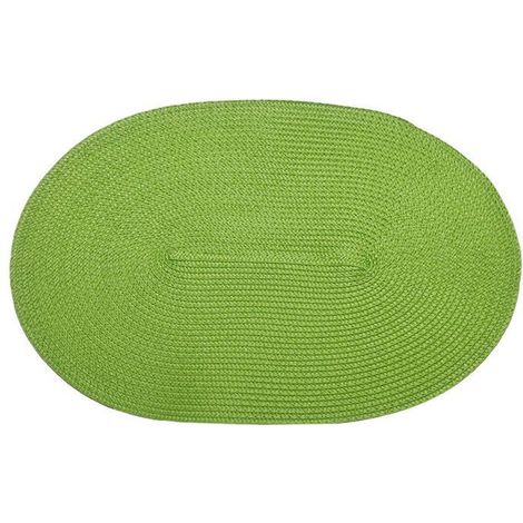 Tischset - Natur - Oval - 30 x 45 cm - Hitzebeständig - Grün