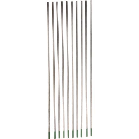 10 électrodes en tungstène WP 2 x 175 mm, accessoires professionnels pour électrodes de soudage (1/5)