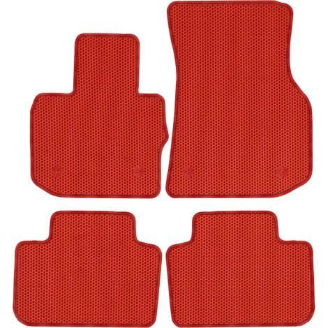 Tapis de sol dédiés pour BMW X4 G02 (2018-2025) - EVA alvéolé rouge (1/5)