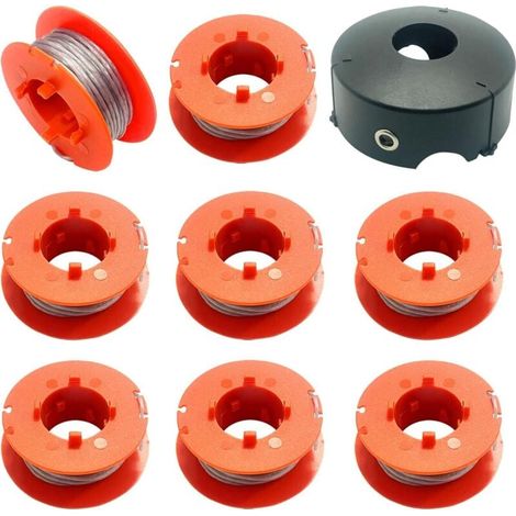 Spule und Faden für Bosch Freischneider - Automatisch für ART 23, 26, 30 - Referenz F016800175 - Packung mit 8 Spulen + 1 Kappe - Optimale Leistung. (1/4)