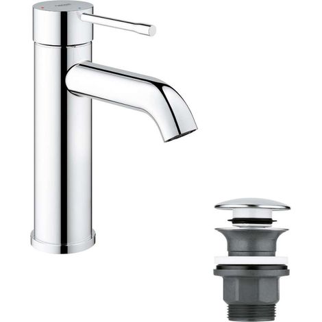 Grohe Essence New - Waschtisch Einhebelmischer mit Pusch-Open Auslauf, verchromt 23797001