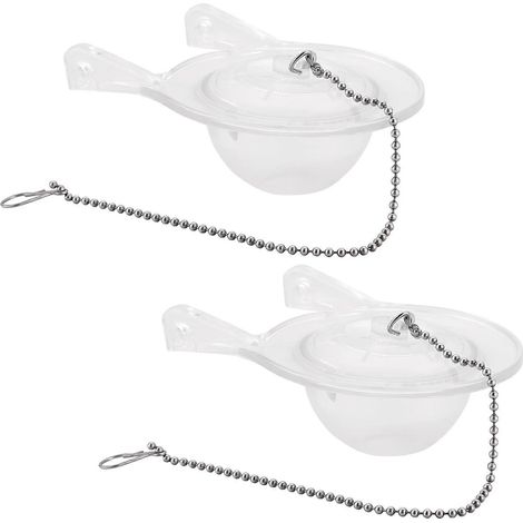 Lot de 2 clapets de toilette transparents universels Gerber 99-827 de 7,6 cm (3 pouces) avec chaînette en fer (1/5)