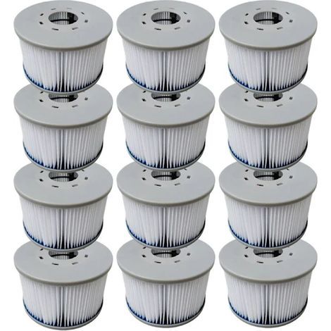 Pack of 12 filters for MSPA inflatable spas, Ø 106 cm - 12 replacement filter cartridges for MSPA inflatable spas. 12 pcs-FA--AquaForge (1/5)
