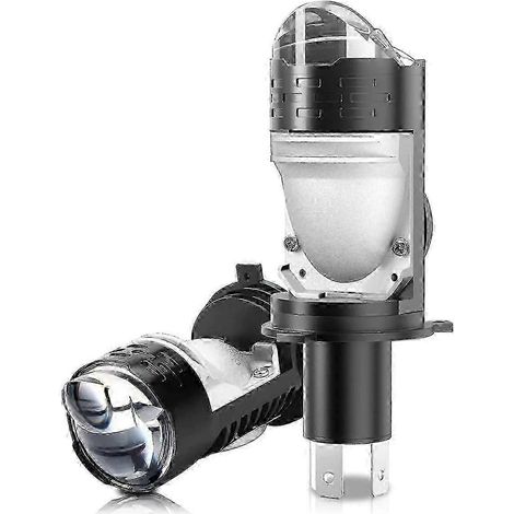 Ampoules LED N6 H4 (lot de 2) pour phares de voiture, haute luminosité, double tube en cuivre, 30 W, 6000 K, 3000 lm, usage autoroutier. (1/5)