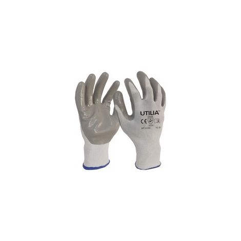 12PAIA GUANTI IN NITRILE/NYLON Col. Grigio tg. 6