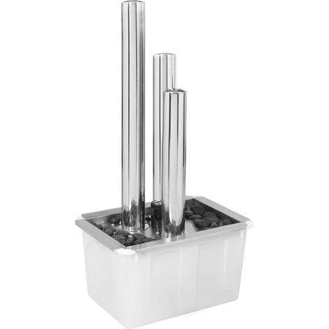vidaXL Fontaine de jardin Argenté 48x34x88 cm Acier inoxydable