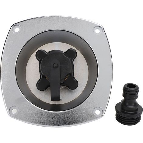Ortviai Robinet d’alimentation en eau ville pour camping-car, fourgon aménagé, bateau – raccord rapide + clapet anti-retour – finition chromée (1/5)