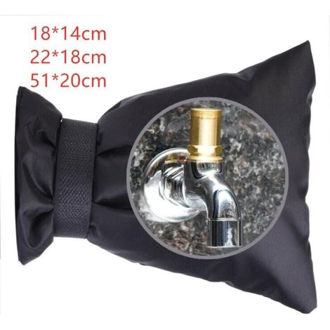 ExtéRieur Protection Robinet,Robinet de Jardin Housse, Épaisses Couverture Isotherme Thermique Anti-Gel/Neige/Pluie/Givre/Froid, pour Robinet de Jardin et Extérieur (1814cm)noir (1/4)