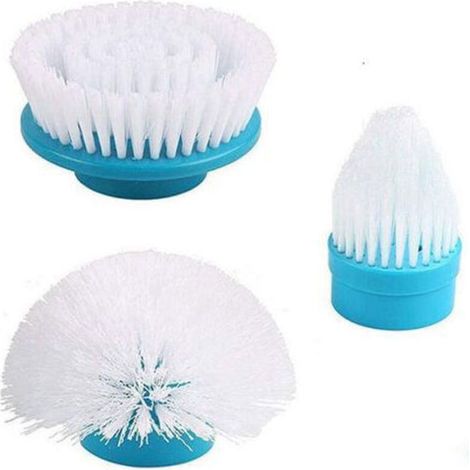 Têtes de brosse de rechange pour épurateur Hurricane Spin Scrubber avec ensemble multifonction de 3 (plat, dôme, coin) et adaptateur (1/4)