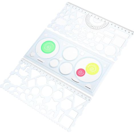 Gabarits de dessin géométriques en plastique (lot 3) pour (1/5)