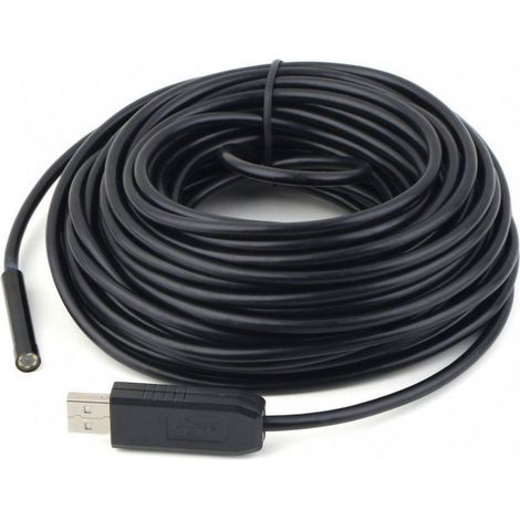 Endoscopio de inspeccion cable USB flexible lente 7mm con luz de 15 metros de largo sumergible (1/5)