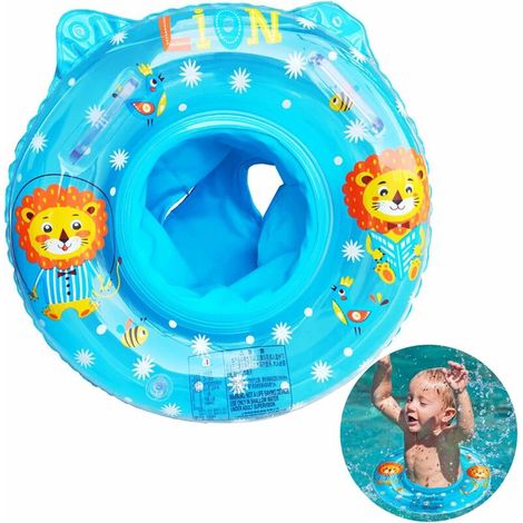 DEESSE SHOP - Flotteurs d'anneau de natation pour bébé, anneau de natation gonflable avec siège de sécurité, anneaux flottants de natation en PVC pour bébés de 6 à 36 mois (1/5)