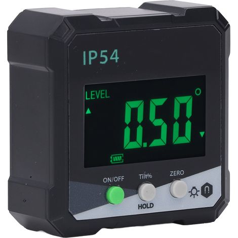 Boîte de niveau numérique 2 modes base magnétique jauge d'angle LCD rapporteur inclinomètre pour travail du bois, construction (1/5)