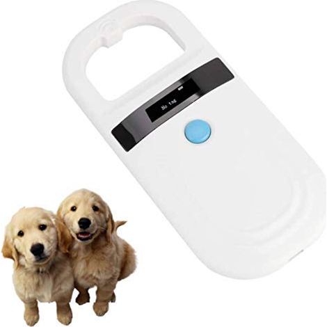 Lecteur de Puces RFID, Scanner de Puces d'identification pour Animaux de Compagnie avec Affichage OLED de Luminosité élevée de 0,91 Pouce 128 Pièces de Stockage d'informations d'étiquette (1/5)
