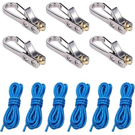 6-teiliges Seilspanner-Set mit Rollen – Ratsche mit 6 Zubehörseilen – Hochleistungs-Paracord (1/5)