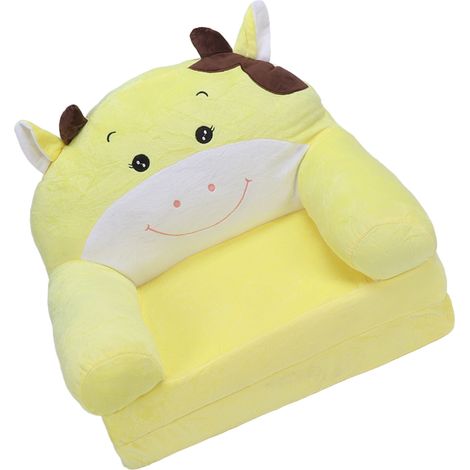 Canapé-lit pliable pour enfants, motif vache jaune, 2 couches (1/5)