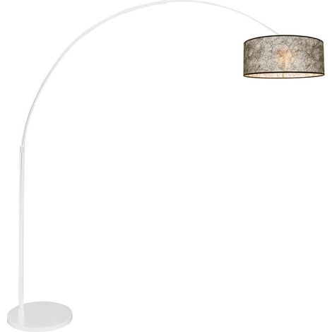 Wohnzimmerlampe Stehleuchte Standlampe Bogenleuchte Sizoflor Schwarz H 180 cm (1/5)