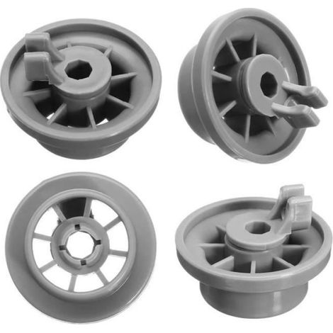 Lot de 4 roulettes pour panier inférieur de lave-vaisselle Bosch-Siemens Neff - Gris (1/4)