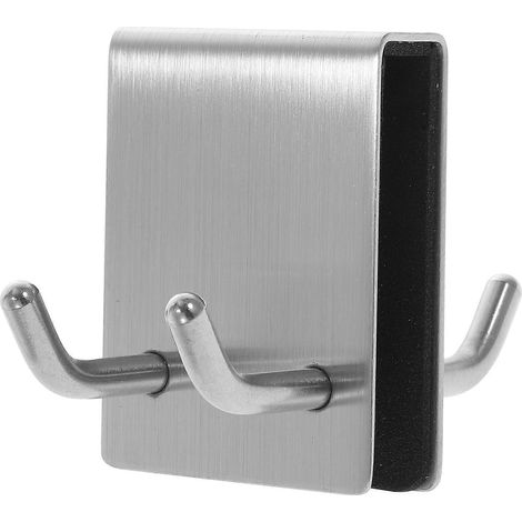 Crochet de porte double face à 2 branches pour veste ou serviette-10X7cm-Silver
