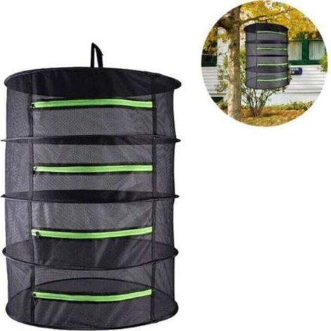 Filet De Séchage Étendoir À Suspendre, Filet Suspendu Pliable Avec 4/6 Couches Pour Sécher Le Filet De Séchage Des Herbes, Avec Fermetures À Glissière--