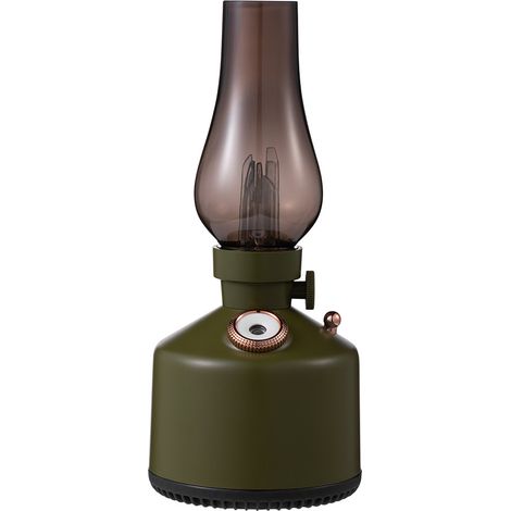 Tragbarer Luftbefeuchter im Stil einer Petroleumlampe, Türkisgrün – Kabellos aufladbar, leise & Retro-Design für Büro/Schlafzimmer (1 Stück)-lsw