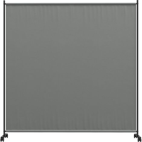 Sichtschutzwand auf Rollen für Garten, Terrasse und Balkon – 183 x 30 x 181 cm – grau